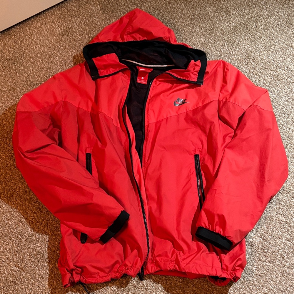 Nike Red and Black Windbreaker